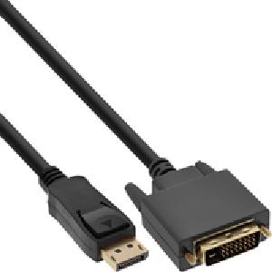 InLine DisplayPort to DVI converter cable - black - 5m